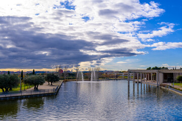Parque Juan Carlos I de Madrid en Invierno
