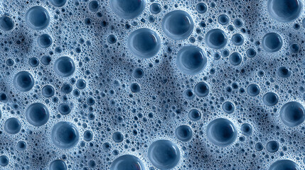 Seamless pattern of bubbles forming on a blue surface