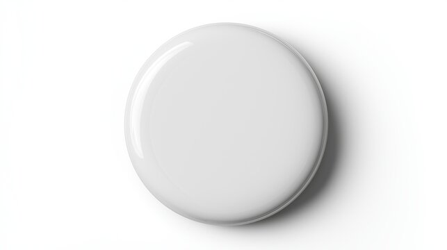 Glossy White Circular Lid Minimal Product Mockup