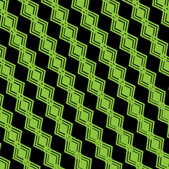 Modern geometric pattern with repeating elements. Green and black ornament