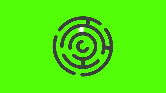 Circular Target Icon Animation for Navigation Tracking System