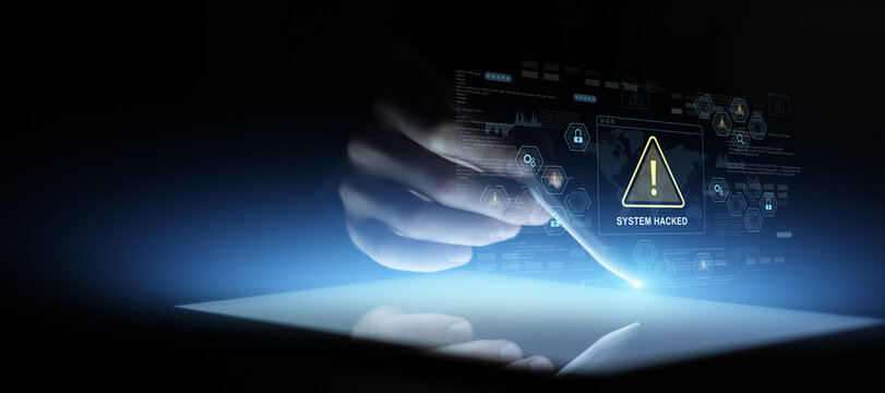 Cyber Defense Operations Center Interface Showing Hacking Attempt. - Powered by Adobe
