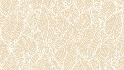 Abstract beige leaves vector pattern background for design and decoration © AgnaPutri