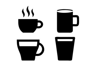 coffee cup icon set