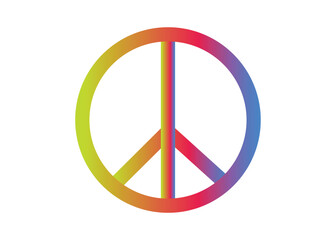 Rainbow Peace Symbol Icon Colorful Equality and Diversity Vector Illustration