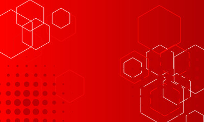 Minimal geometric background with dynamic red shapes and white lines. abstract red background.