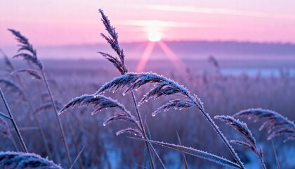 Soft pastel sky in pink and purple hues. Dreamy, serene atmosphere evoking calm, gentle twilight, magical light, and delicate, ethereal tones.