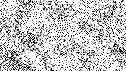 Black and White Stipple Halftone Dot Pattern Background with Pointillism Texture