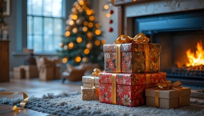 christmas tree with presents