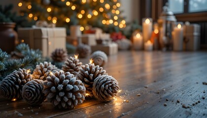 christmas tree and decorations