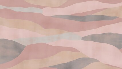 Abstract minimalist landscape with layered organic shapes in earth tones of terracotta and grey for boho wall art and modern design