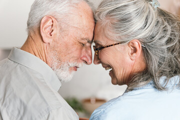 Senior couple enjoying time together at home during the weekend
