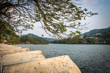sunset at lake in kandy, sri lanka, kandy, travel, ceylon © Andrea Aigner