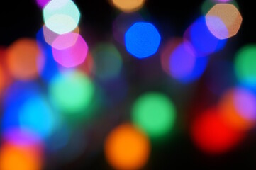 Abstract festive color background. Blur. Christmas decorations.