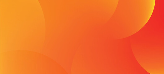 Minimal geometric background. Orange elements with fluid gradient. Dynamic shapes composition.Vector Illustration