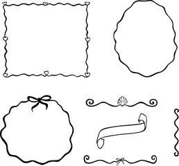 set of grunge frames, Decorative Frames and Borders 