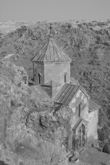 An Armenian church in the mountains. An apostolic monastery in the countryside. A temple on a hilltop.