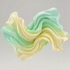 Flowing silk fabric in soft pastel colors with wavy texture  