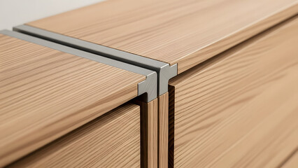 Eco Friendly Interior Wooden Framework with Metal Bracket System