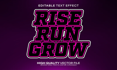 Girl fitness text effect, editable text effect and workout 3d font style bold shadow female poster design