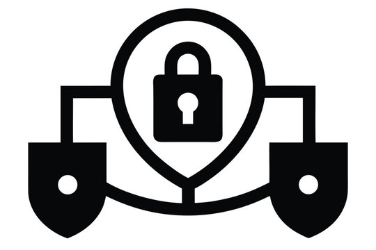 secure connection  https  vector icon silhouette