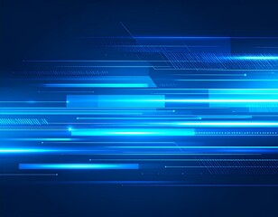 Dynamic blue and cyan abstract background with flowing light trails