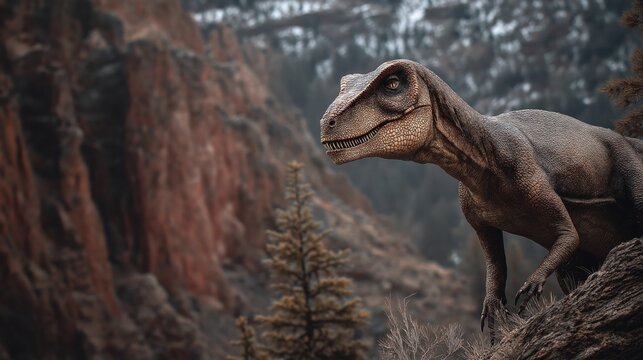 Velociraptor mongoliensis in Rocky Canyon Dusk