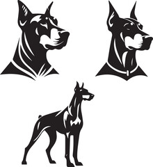 Dobermann Dog Vector	
