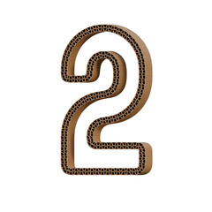 Fototapeta premium Cardboard 3D Alphabet or PNG Letters