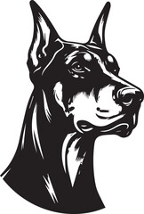 Dobermann Dog Vector	
