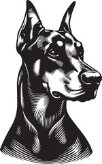 Dobermann Dog Vector	