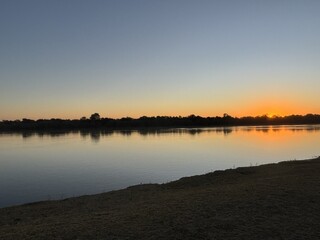 Obraz premium Zambezi National Park in Zimbabwe, Africa at sunrise