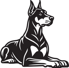 Dobermann Dog Vector	