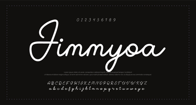 Font Handwritten Glossy Script Text Effect
