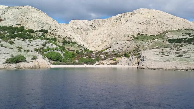 Calm bay and mountains in Croatia