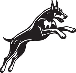 Dobermann Dog Vector	