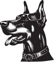 Dobermann Dog Vector	