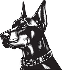 Dobermann Dog Vector	