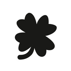Black Clover Shamrock Silhouette Illustration Lucky Symbol for St Patrick&rsquo;s Day