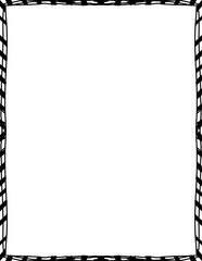Black geometric diamond border frame, decorative vertical rectangular edge with repeating triangle shapes on white background, minimalist graphic element for certificates and modern posters.