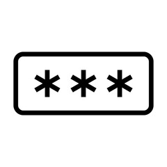 Obraz premium Minimal black and white security and privacy icon set featuring passwords, Face ID, fingerprint authentication, data protection, secure payments, access control and warning symbols. Ideal for websites