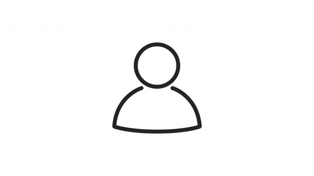user profile avatar outline animated icon