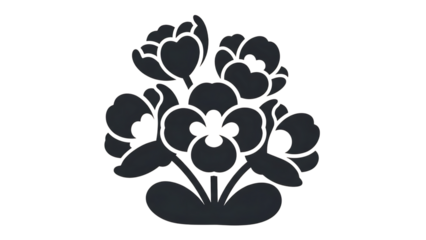 A bouquet of flowers isolated on transparent background
