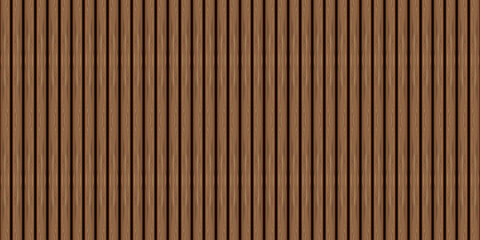 Modern Dark Brown Vertical Wood Slats Background, Fluted Timber Wall Panel Texture for Interior Design