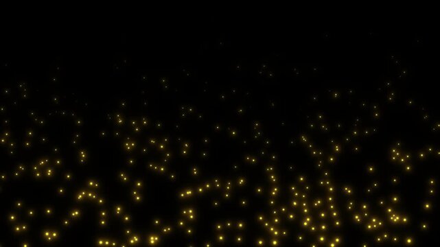Golden Particles Animation | Alpha Loop