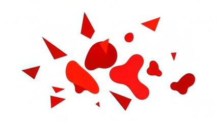 Vibrant red shapes celebration