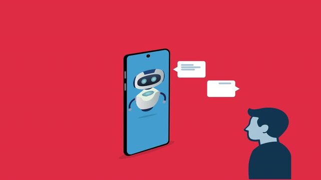  Customer support..Chat bot AI and customer service concept.Chat bot virtual assistant via messaging. Helping 