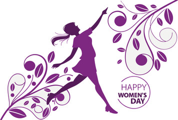 Fototapeta premium Empowered woman celebrating women's day