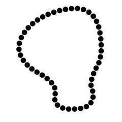 Naklejka premium Beaded Bracelet Black Vector Icon
