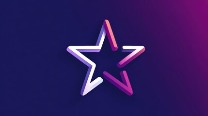 A vibrant, modern star icon with a gradient effect, suitable for digital marketing, creative projects, and branding, This image adds a stylish visual element to websites and promotional materials,
